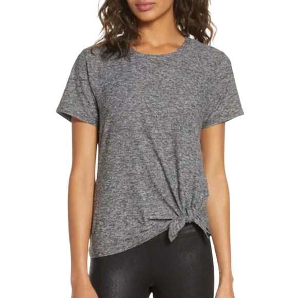 Beyond Yoga Women's All for Ties Space-Dye T-Shirt Athleisure Gray Size Small - Picture 1 of 10